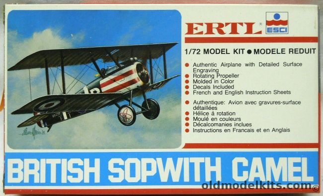ESCI 1/72 TWO British Sopwith Camel, 8252 plastic model kit