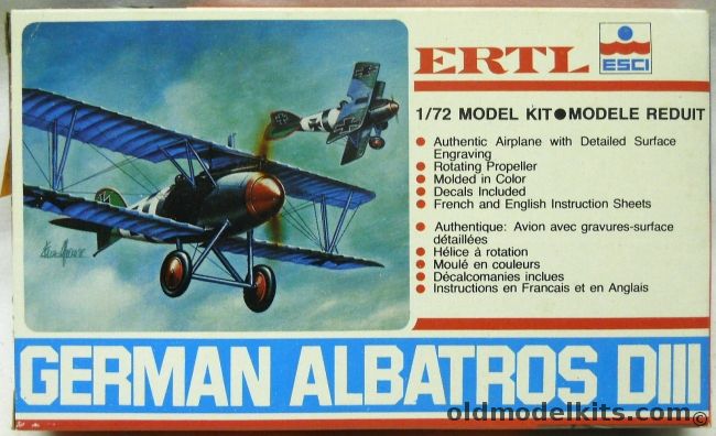 ESCI 1/72 TWO German Albatros D-III, 8253 plastic model kit