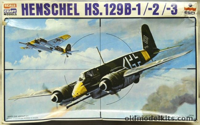 ESCI 1/48 Henschel HS-129 B-1 / B2 / B3, SC-4002 plastic model kit