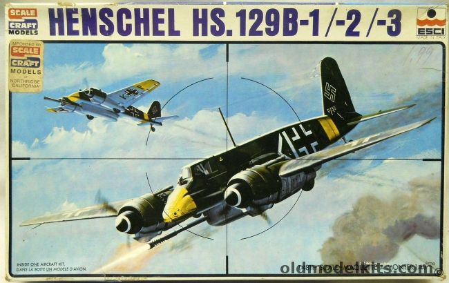 ESCI 1/48 Henschel HS-129 B-1 / B2 / B3, SC-4002 plastic model kit