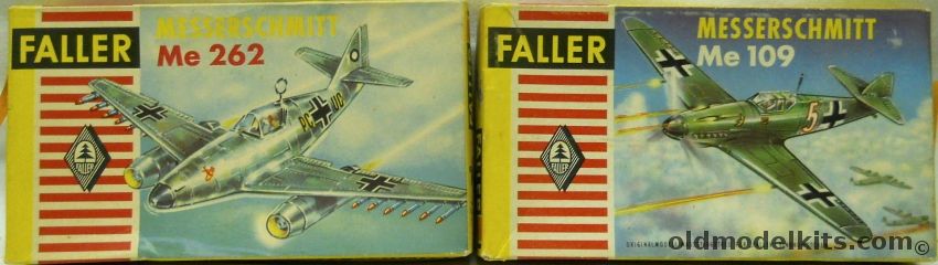 Faller 1/100 Messerschmitt Me-262 Jet Fighter And Me-109 - (Bf109), 1262 plastic model kit