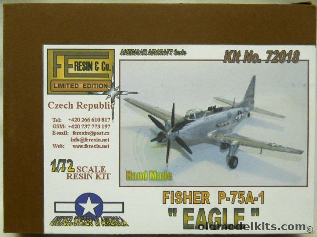 FE Resin 1/72 Fisher P-75 A-1 Eagle - (P75A1), 72018 plastic model kit