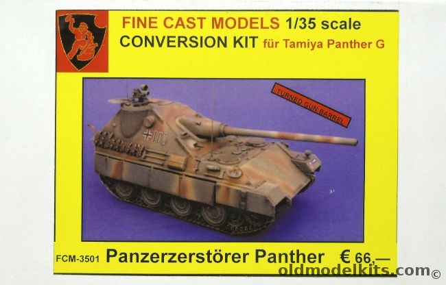 Fine Cast Models 1/35 Panzerzerstorer Panther - Conversion Kit For Tamiya Panther G, FCM3501 plastic model kit
