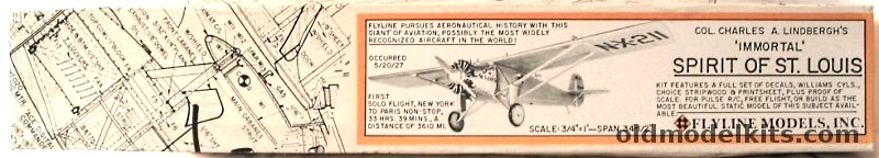 Flyline Models 1/16 Ryan NYP Spirit of St. Louis - 34.5 inch Wingspan for RC/Free Flight or Static Display, I19 plastic model kit