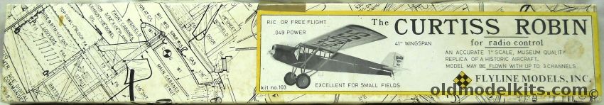 Flyline Models 1/12 Curtiss Robin - 41 inch Wingspan for R/C / Free Flight Or Static Display, 103 plastic model kit