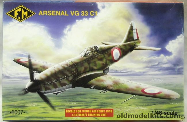 FM 1/48 Arsenal VG33 C1 - French Air Force 1940 Or Luftwaffe Training Unit - (VG-33), 6007 plastic model kit