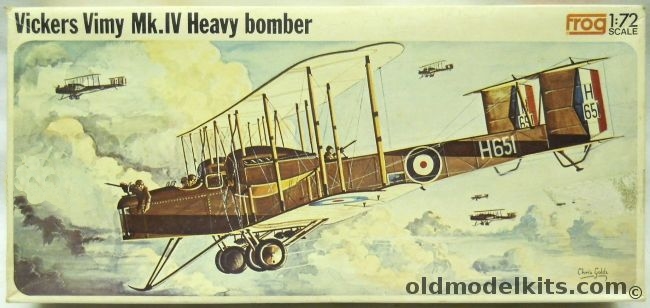 Frog 1/72 Vickers Vimy Mk.IV Heavy Bomber, F163 plastic model kit