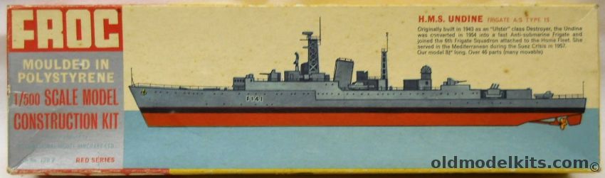 Frog 1/500 HMS Undine Type 15 ASW Frigate, 126P plastic model kit