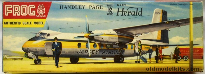 Frog 1/72 Handley Page Dart Herald Jersey Airlines, 363P plastic model kit