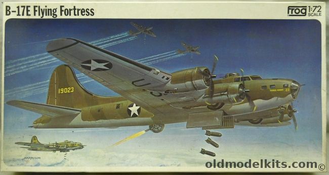 Frog 1/72 Boeing B-17E Flying Fortress - 'Suzy Q' 93rd BS 19th BG Pacific Early 1942 / 'Yankee Doodle' 97th BG 8th AF 1942, F213 plastic model kit