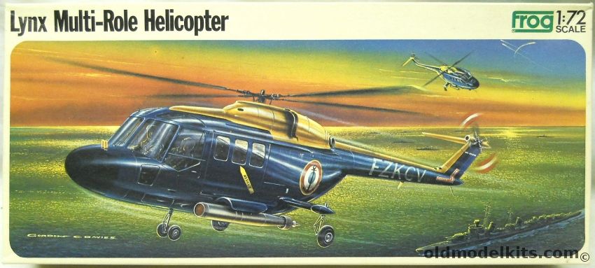 Frog 1/72 Lynx Multi-Role Helicopter - 2nd French Navy Prototype Bordeaux-Marignac 1974 / Utility Lynx XX907 Rolls Royce Engine Development Prototype Filton Bristol 1973, F256 plastic model kit