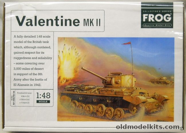 Frog 1/48 Valentine Mk II, NF-1006 plastic model kit
