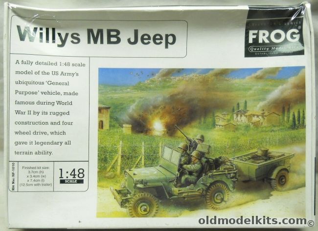 Frog 1/48 Willys MB Jeep with Trailer - US Army, NF-1010 plastic model kit