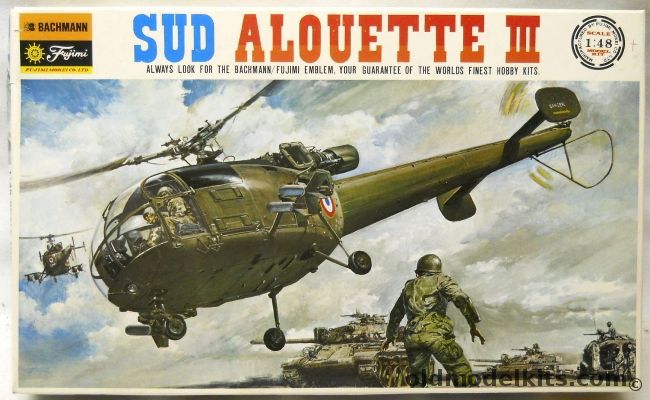 Fujimi 1/48 Aerospatiale Sud Alouette III - French Air Force or Navy / Malaysia Royal Air Force / Israel Air Force, 0744-200 plastic model kit