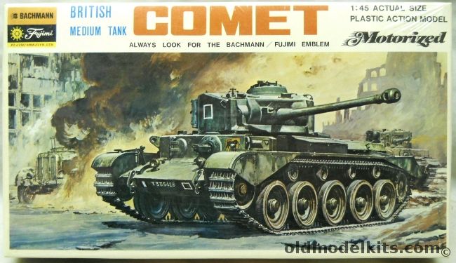 Fujimi 1/45 British Comet Medium Tank  - Motorized, 0752-300 plastic model kit