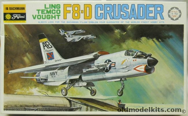Fujimi 1/70 TWO F8-D Crusader - (F-8) - US Navy or Marines, 0779-250 plastic model kit