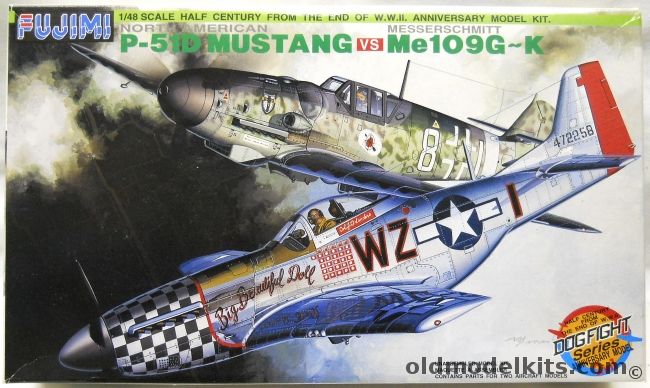 Fujimi 1/48 P-51D Mustang Vs Me-109 G-K Dogfight Series, 35511 plastic model kit