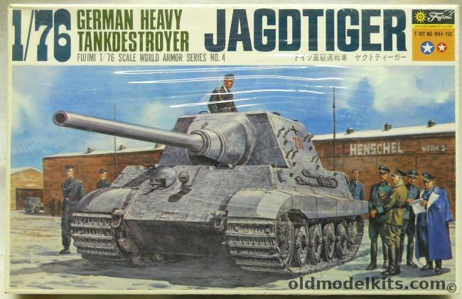 Fujimi 1/76 Jagdtiger German Heavy Tank Destroyer, 4 plastic model kit