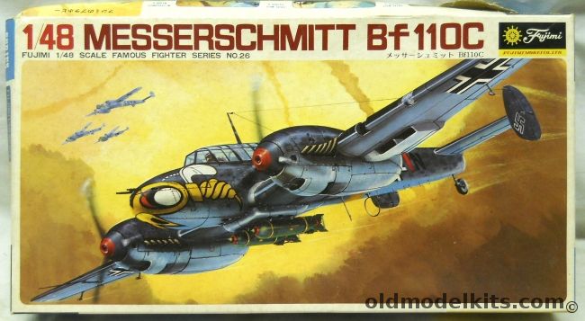 Fujimi 1/48 Messerschmitt Bf-110 C - C-4 /  C-4B / C-7 - Luftwaffe 5/ZG1 / 1/ZG26 / 7/JG5 - (Bf110C), 5A26 plastic model kit