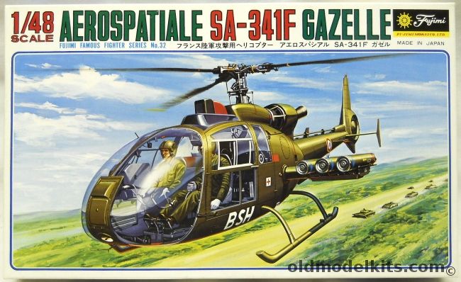 Fujimi 1/48 Aerospatiale SA-341F Gazelle, 5A32 plastic model kit