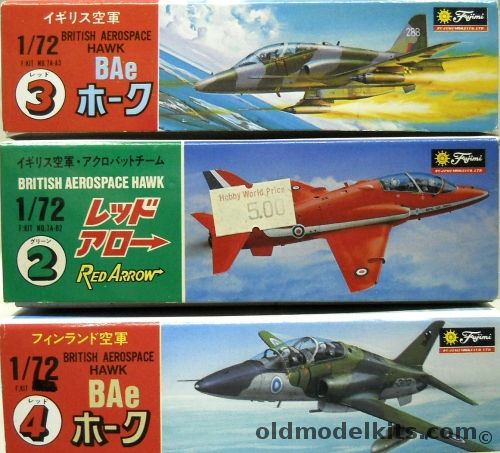 Fujimi 1/72 Bae Hawk RAF / BAe Hawk Red Arrow / BAe Hawk Finnish Air Force, 7A-A3 plastic model kit