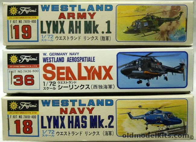 Fujimi 1/72 Westland Army Lynx AH Mk.1 / Sea Lynx / Navy Lynx HAS Mk.2, 7A19 plastic model kit