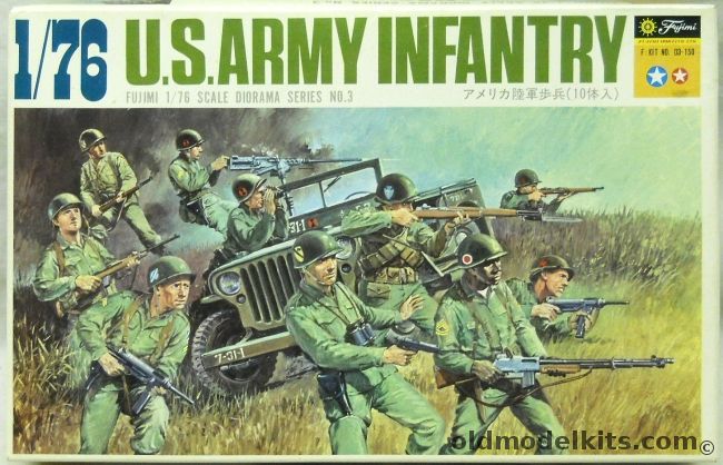 Fujimi 1/76 US Army Infantry - Diorama Series No. 3, D3-150 plastic model kit