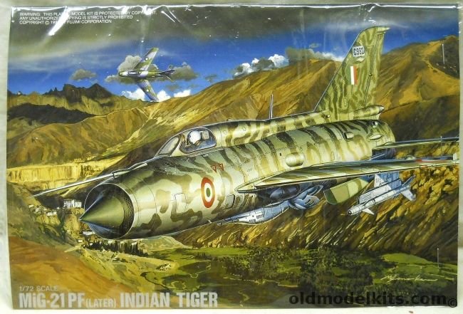 Fujimi 1/72 Mig-21PF (later) Indian Tiger - Indian Air Force No.8 Sq / C-992 During Pakistan War 1971 / C-1111 F-86 Killer Dec. 1971 / C-776 No.8 Sq / No.7 Sq 'Battle Axes' / No.37 'Panther / Egyptian Air Force #1027 - BAGGED, H-23 plastic model kit