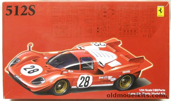 Fujimi 1/24 Ferarri 512S - With Decals For 4 Different Versions From 1970, RS plastic model kit