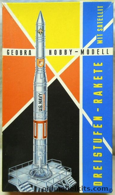 Geobra 1/50 Vanguard Rocket With Satellite - (ex Renwal), 401 plastic model kit