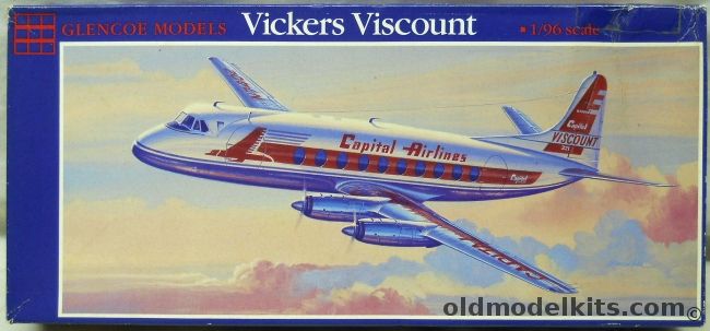 Glencoe 1/96 Vickers Viscount - Capitol or BEA - (ex Hawk), 05501 plastic model kit