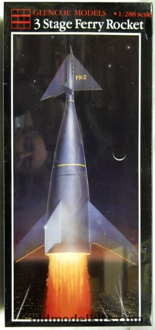 Glencoe 1/288 3 Stage Ferry Rocket - (ex Strombecker Walt Disney Man in Space), 05908 plastic model kit