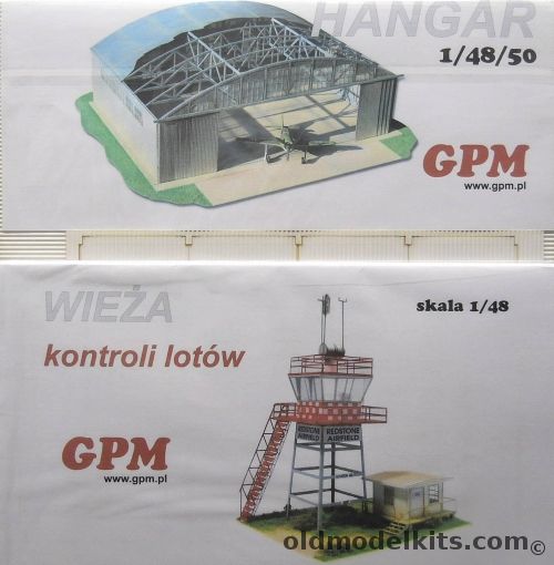 GPM 1/48 Control Tower And Hangar - Laser Cut Model - Bagged plastic model kit