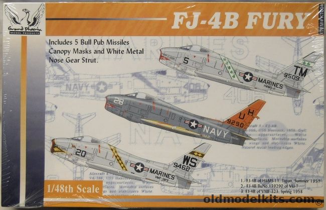 Grand Phoenix 1/48 North American FJ-4B Fury - VMF-323 / H7MS-11 / VU-7, KT004 plastic model kit