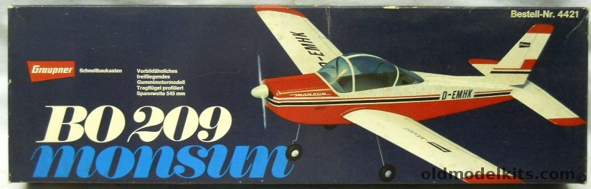 Graupner Bo229 Monsun -  21.5 Inch Flying Model Airplane - (Bo-209 Monsoon), 4421 plastic model kit