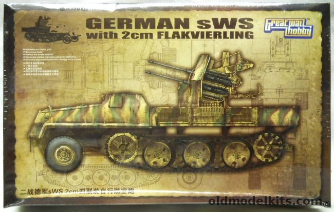 Great Wall 1/35 German SwS With 2cm Flakvierling - (Lion Roar / GWH), L3525 plastic model kit