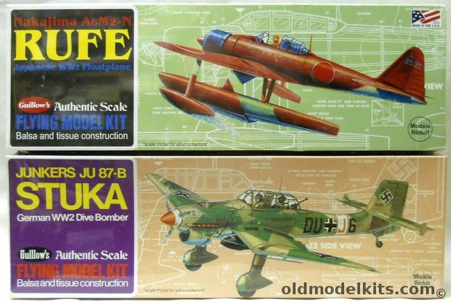Guillows Nakajima A6M2-N Rufe 16 inch Wingspan And Junkers Ju-87B Stuka 16.5 Inch Wingspan - Flying Balsa Wood Aircraft, 507 plastic model kit