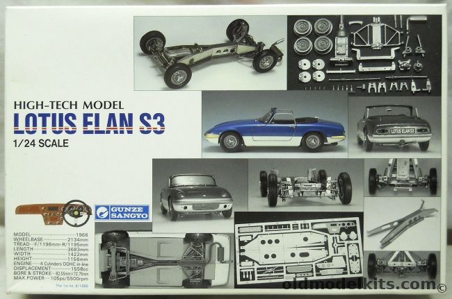 Gunze Sangyo 1/24 High Tech Lotus Elan S3, G-229 plastic model kit