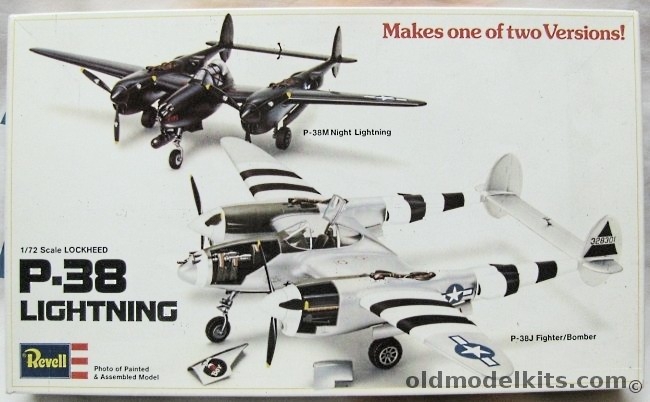 Revell 1/72 P-38M P-38J OR Lightning F-4 - USAAF 343 FD 54 FS 11th  AF Aleutians 1942 / 8th Photo Recon Group India 1942 / 'Mama's Boy' 328301 / P-38M 453085, H220 plastic model kit