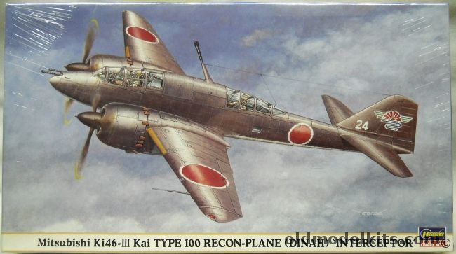 Hasegawa 1/72 Mitsubishi Ki-46-IIIType 100 Reconnaissance Plane Dinah - Interceptor (Ki-46), 00152 plastic model kit