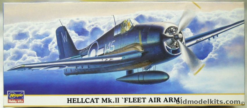 Hasegawa 1/72 Hellcat Mk.II Fleet Air Arm - (F6F), 00634 plastic model kit