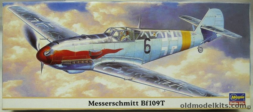 Hasegawa 1/72 Messerschmitt Bf-109T - 11/JG11 Oblt Herbert Christmann Spring 1944 / I/JG77 Johannes Ranwig September 1944 - (Bf109T), 00639 plastic model kit