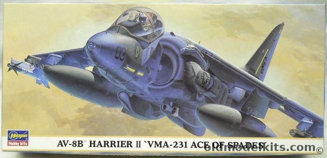 Hasegawa 1/72 AV-8A Harrier II - VMA-231 Ace Of Spades, 00664 plastic model kit