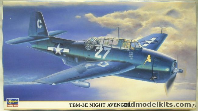 Hasegawa 1/72 TBM3-E Night Avenger - TBM-3E US Navy VT-34 USS Monterey August 1945 / TBM-2 VMTB-132 USMC USS Cape Gloucester July 1945, 00673 plastic model kit