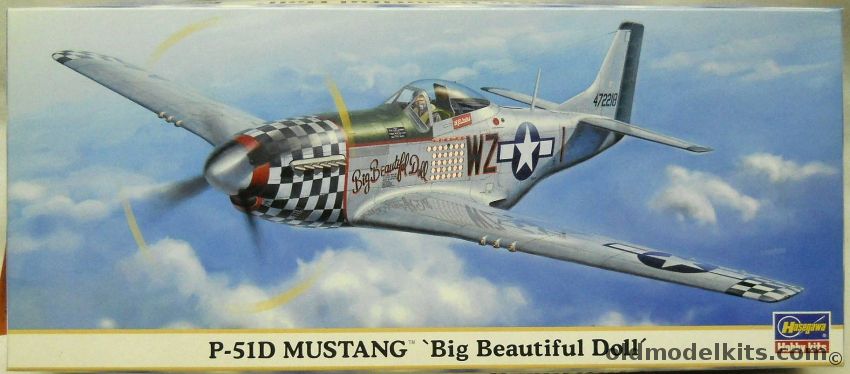 Hasegawa 1/72 P-51D Mustang Big Beautiful Doll, 00676 plastic model kit