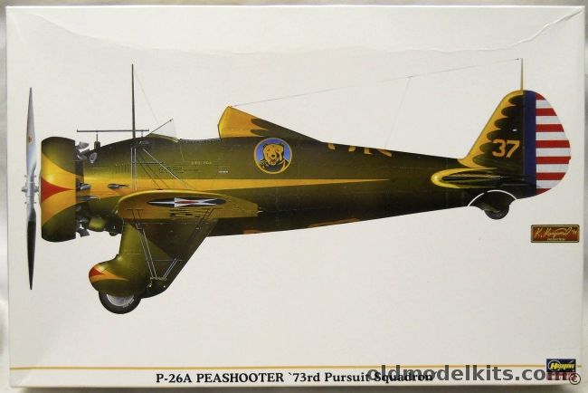 Hasegawa 1/32 P-26A Peashooter 73rd Pursuit Squadron - And Also 17th Pursuit Group / Philippine Air Force / 1st Pursuit Squadron 17th Pursuit Group / 34th Attack Squadron 17th Pursuit Group, 08128 plastic model kit