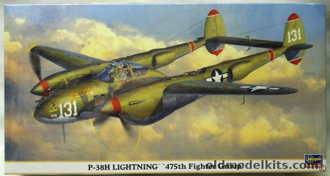 Hasegawa 1/48 P-38H Lightning - 475th Fighter Group - Pudgy, 09523 plastic model kit