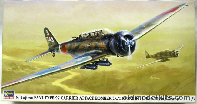 Hasegawa 1/48 Nakajima B5N1 Type 97 Kate Model 1 - 14th Flying Group, 09525 plastic model kit