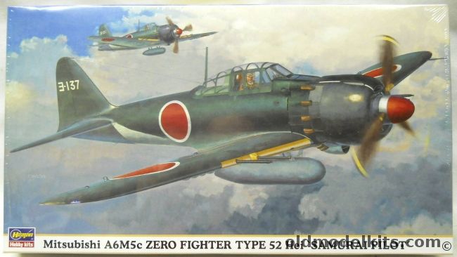 Hasegawa 1/48 Mitsubishi A6M5c Zero Fighter Type 52 Hei Samurai Pilot - I.J.N. Yokosuka Naval Flying Group LT. JG Saburo Sakai Code: Yo-137  1945, 09606 plastic model kit