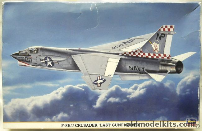 Hasegawa 1/48 F-8E/J Crusader Last Gunfighter - VF-24 Checkertails CAGs Aircraft 1972 / VF-211 USS Hancock 1966 - (F-8E), 09633 plastic model kit